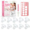 ZÜCÜBéBé Flange Sizing Kit(10PCS) 13/15/17/19/21mm & Nipple Ruler & Cleaning Brush, Silicone Flange Insert for 24mm Flanges/Shield (Momcozy/Spectra/Bellababy), Breastfeeding Essentials for Moms