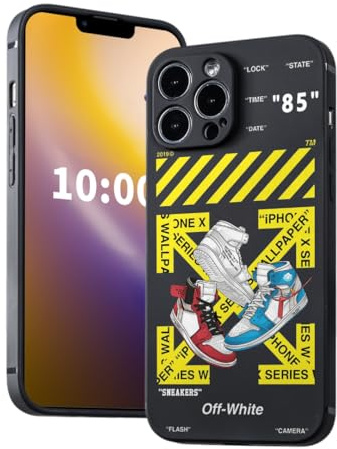 dllaojias Handyhülle für iPhone 14 Pro mit coolem Design für Jungen und Männer, Basketball-Sneaker-Motiv, Street-Style, Sport-Design, stoßfest, kompatibel mit iPhone 14 Pro