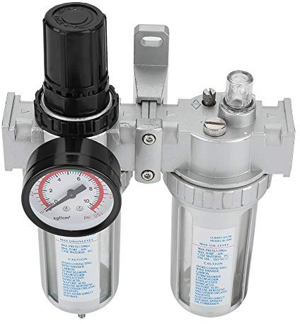 Juego de Lubricador Regulador de Filtro de Compresor de Aire, Filtro de Humedad para Evitar Daños Trampa de Humedad Aceite Filtro de Agua Regulador de Presión Herramienta