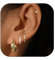 Adramata 4 Paar Ohrringe für Damen Silber Gold Ohrringe Creolen Ohrstecker 14K Vergoldet Ohrringe Set Damenohrringe Piercing Ohr Klein Creolen Gold Tragus Piercing Conch Helix Piercings Gold Silber