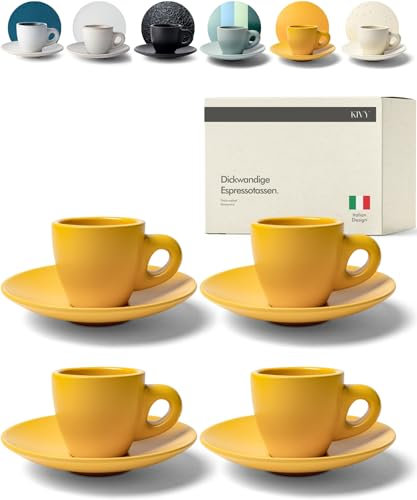 KIVY Stoneware Cups (Sicilian Lemon, Espresso Cups)