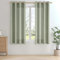 CUTEWIND Gardinen mit Ösen Salbeigrün Leinenoptik Kurz Fenster Wohnzimmer, Vorhang Leinen Halbtransparent Ösenschal 2er Set, 160 cm Lang, 140 cm Breit, Vorhänge Küche Kinderzimmer Landhausstil