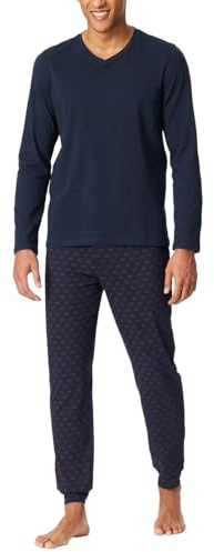 Schiesser Men's Herren Schlafanzug Lang Mit Bündchen - Nightwear Set Pajama Set
