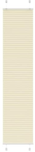 vidaXL Plissee Creme 50x200 cm Stoffbreite 49,4 cm Polyester, Faltrollo, Klemmfix, Plisseerollo, Jalousie, Rollo, Plisseerollo für Fenster