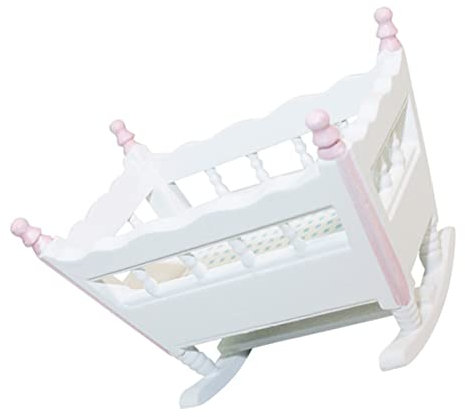 ERINGOGO Dollhouse Babybett Miniaturmöbel Für Puppenhaus Realistische Und Funktionale Miniaturmöbel Für Romantische Schlafzimmergestaltung Für Kreative Spiel-szenen