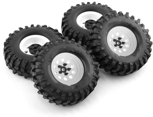 JVRWSC RC Autoreifen Felge Kompatibel Mit Traxxas Für TRX4 Für Axial SCX10 90046 90047 MST 1/10 RC Crawler Auto 1,9 Gummireifen Beadlock Wheels Felgen RC Autoreifen(Color2,110mm)