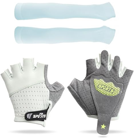 ZMDMAH Guanti Bici Bambino, M Guanti Ciclismo Antiscivolo Traspiranti Palme da Protezione Anti-Slip Guanti Mtb, Guanti da Ciclismo per Pattinaggio su Ghiaccio Biciclette Scooter Sport AllAperto