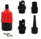 Homeponnew Air Pump Adapter Kit with 4 Nozzles for Inflatable for Kayak Paddleboard Canoe Rubber Boat, Valve Adapter Set Compatible with Compressor Tire Pump (Red)