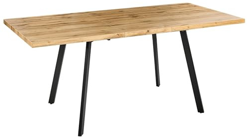 Beliani Esstisch ausziehbar Schmetterlingsauszug Holzoptik braun 140/180 x 90 cm Harlow