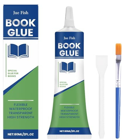 OPEIXSAYKOC Buchbinderleim,Buchbinderkleber mit Bürste und Schaber,60ml | Buchleim Transparent,Buchkleber,Wasserfest Buchbindungskleber,Buchbinderleim für Buch Binden,Reparatur,Karton,Basteln
