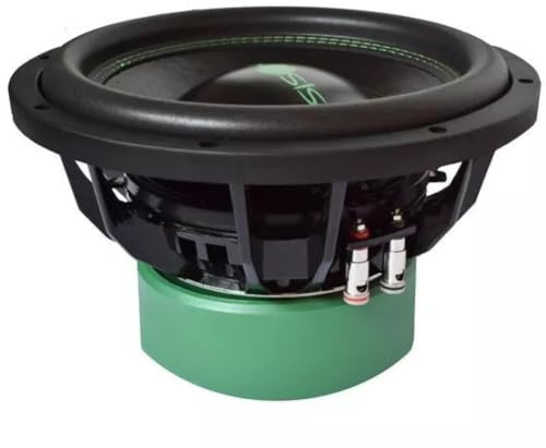 KIT Set pour IPNOSIS IPB 15D2, 1 Caisson de Basses 38 cm 380 mm 15 diamètre, 2000 Watt rms, 4000 Watt Max, Double Bobine Acoustique, 2 + 2 ohms, pour Voiture, 1 pièce
