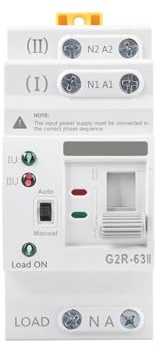 ATS Automatischer Transfer Schalter 2P 63A 220V Automatikumschalter mit 0,05s Schnellumstellung für zuverlässige Stromversorgung im Haushalt und Industrie