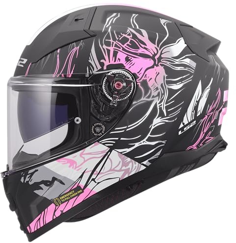 LS2, Integraler Motorradhelm VECTOR II DARFLO Black Pink, 4XL