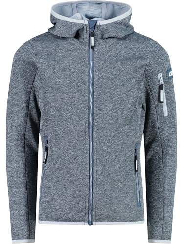 CMP Kinder Knitted Hoodie Jacke, space-sky blue, 164