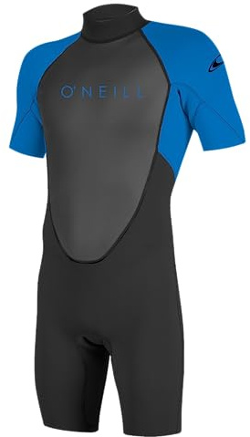 O'Neill Youth Reactor-2 2mm Back Zip S/S Spring Wetsuit, Blk/Ocean, 10