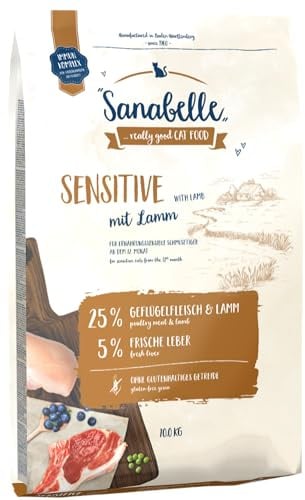 Sanabelle Sensitive mit Lamm | Katzentrockenfutter für ernährungssensible Katzen | 1 x 2 kg