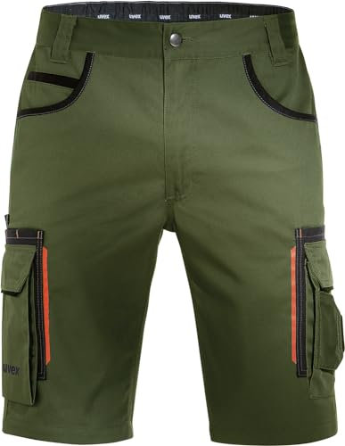 Uvex Tune-Up Arbeitshosen Männer Kurz - Shorts für die Arbeit - Grün - Gr 31W/Etikettengröße- 46