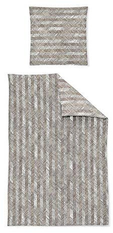 Irisette Biber Bettwäsche 2 teilig Bettbezug 155 x 220 cm Kopfkissenbezug 80 x 80 cm Feel 8114-60 rot
