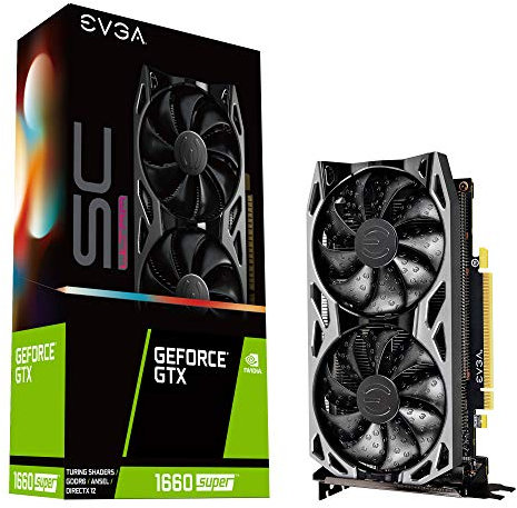 Evga Geforce Gtx 1660 Super Sc Ultra Gaming, 06G-P4-1068-Kr, 6Gb Gddr6, Dual Fan, Metal Backplate