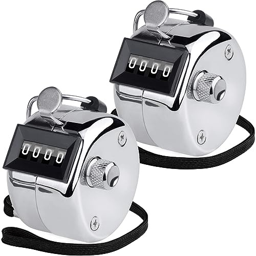 KTRIO Metal Handheld Tally Counter, 4-Digit Mechanical Clicker, 2Pack