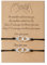 VU100 2 Pcs Menottes Charme Tissé Cordes D'amitié Bracelets Couple Meilleur Ami Distacne Correspondant pour Femmes Hommes Filles Garçons Cadeaux