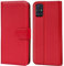 Verco Handyhülle für Galaxy A51 Hülle, Klapphülle für Samsung Galaxy A51 Tasche PU Leder Flip Case Brieftasche, Rot