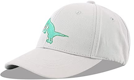 LANGZHEN Baumwolle Baseball Cap für Säugling Baby Jungen Mädchen Kleinkind Kinder Outdoor Einstellbare Nette Tier Hut (S-Dinosaurier, Grau)