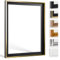 Bildershop-24 Schattenfugenrahmen mit Schattenfuge Lemgo Rahmen für Keilrahmenbilder und Leinwände 30 X 40cm Schwarz Goldglanz Antik