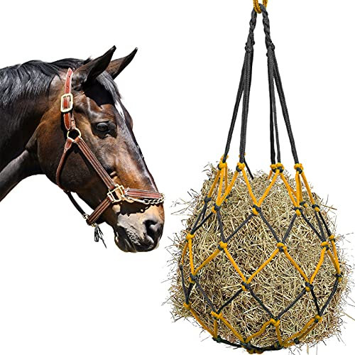 NEECONG Heunetz für Pferde, 78,7 cm, hängendes Heufutter-Beutel für Pferde, Stall, Paddock-Spielzeug, Spaß und Kapazität ist das Upgrade des hängenden Futterspielzeugs