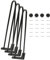 Meuble Scandinave 4pcs Pieds Epingle DIY Pieds pour Table Pied de Chaise,Lot de 4 Pieds de Table de 50CM, Pied de Deux Colonnes en Epingle à Cheveux,avec Deux tiges (diamètre de Tige 10mm)