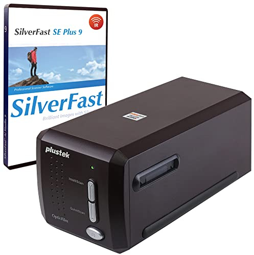 Plustek OpticFilm 8300i SE - 35mm Negative Film Stripe & Slide Scanner with 38% scan Speed Increase, Bundle SilverFast SE Plus 9 + QuickScan Plus, Support Mac and Windows.