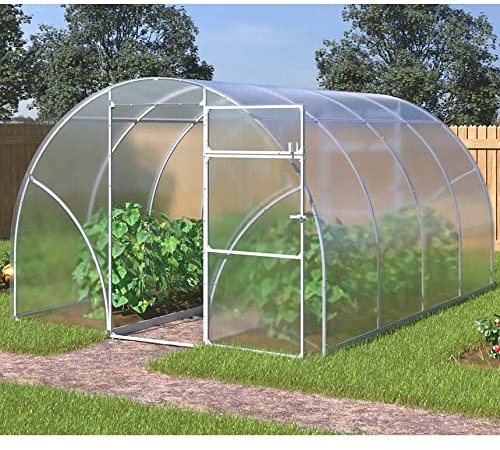 gazebiprofessionali.com Serra Tunnel 3x4m Policarbonato 6m VOLCAN di serrashop, Serre modulabili per orto Giardino Piante vivai Fogli policarbonato grammatura Pesante 1300g/mq