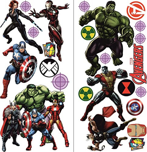 The Avengers Wandtattoo für Schlafzimmer Jungen und Mädchen 2 Blatt super mario Pattern 750mmX 350mm