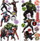 The Avengers Wandtattoo für Schlafzimmer Jungen und Mädchen 2 Blatt super mario Pattern 750mmX 350mm