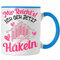 Trendation - Häkeln Zubehör Tasse Geschenk Stricken Geschenke Häkel Oma Mir Reichts Ich Geh Häkeln (Blau)