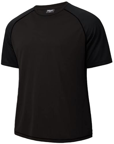 Maglietta da nuoto da donna, a maniche corte, UPF Rash Guard, Nero , 4XL plus