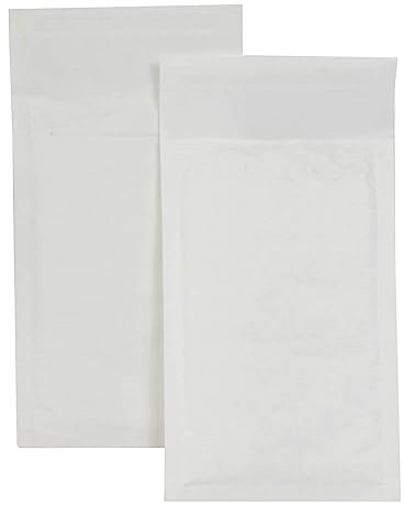 smiley pack 100 Luftpolstertaschen Luftpolsterumschläge Gr. B/2 Weiß (140x225 mm) DIN A6+ C6 gepolsterte Briefumschläge Polsterversandtaschen Versandtaschen Luftpolsterversandtaschen gepolstert