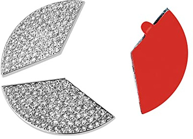 HIBEYO Bling Lenkrad Logo Abdeckung gelten passt für Mercedes Abziehbilder Innen Dekorationen Caps Abdeckungen Diamant Logo Aufkleber Lenkrad Emblem Aufkleber Zubehör Teile Glitzer Kristall Strass