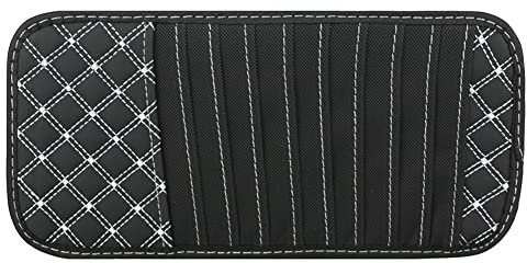 Car CD Holder Sun Visor Organizer with 10 DVD Storage Sleeves Leather CD Case Pocket Storage Pouch Fashion Auto Visor CD Storage Case Car Interior Accessories Car Decoration for Cars Trucks SUVs