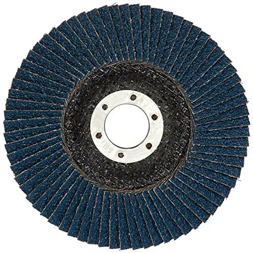 fischer Fächerschleifscheibe AP Zirkon-Lamellen-Schleifscheibe, für die Anwendung in Stahl und Edelstahl, 115 mm, Bohrungsdurchmesser 22,23 mm, Körnung 40, Set mit 10 Stück