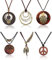 JeweBella 6 Pezzi Collana Lunga per Donna Vintage Collana Albero della Vita Piume Boho Etnico Collane Maglioni Legno Lungo Set