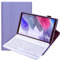 Lrufodya Custodia per tastiera per Samsung Galaxy Tab A7 Lite 8,7 2021, tastiera wireless rimovibile con cover sottile per modello SM-T220 T225 T227 (viola)