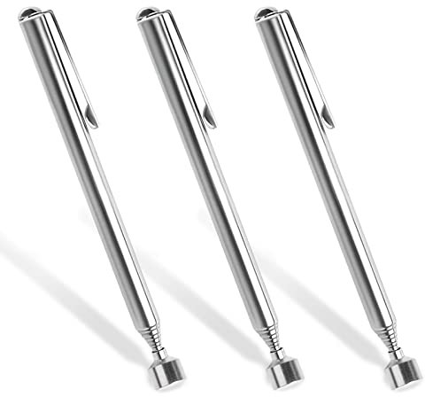 Amfrpar 3 Piezas Magnética Telescópica de 13 a 64 cm Telescópica Magnética Recoger Herramienta Magnética de Extensible Imanes Herramienta Recogedor Magnético para Tornillos,Tuercas y Pernos