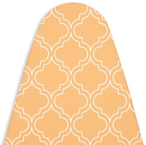 Encasa XO Housse Table À Repasser avec Rembourrage en Feutre De 3 mm, Serrage par Cordon (Convient Aux Planches Standard De Large De 125x39 cm), Imprimé - Carreaux de pêche