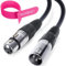 BEMERO DMX - Cable (6 m, incluye bridas de velcro, XLRF de 3 pines a XLRm, 110 ohmios), color negro