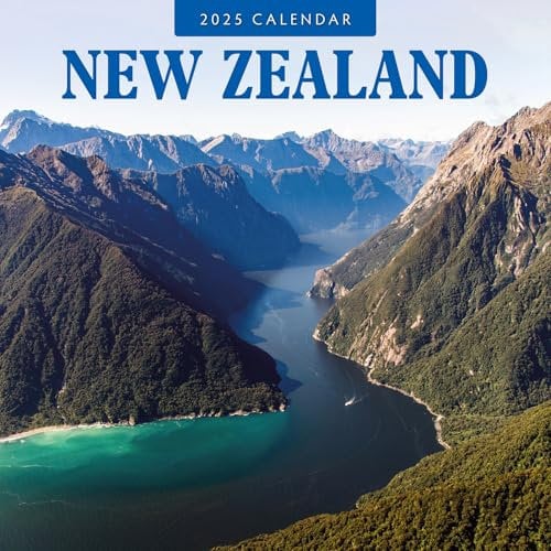 Red Robin 2025 Neuseeland Monats-Wandkalender | 30,5 x 61 cm offen | Premium dickes & stabiles Papier | 12-Monatskalender zum Aufhängen | plastikfrei | 4-Monats-Übergangsseite für 2024