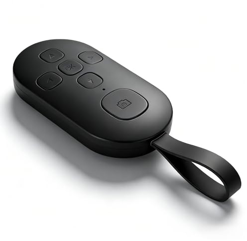 Bluetooth Handy Seitenwender, Fernbedienung, Selfie Clicker, Freihändig, Typ C, Wiederaufladbar für Telefon Tablet, Tragbarer Clicker Seitenwender Zum Lesen von Romanen und (Black)