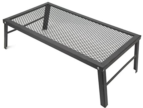 Griglia pieghevole per falò, in ferro resistente, impermeabile, portatile, per barbecue all'aperto