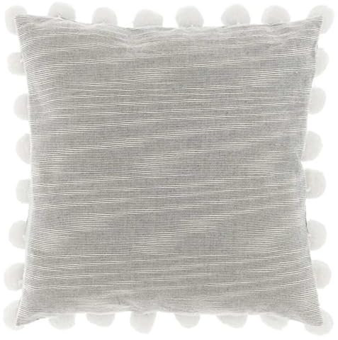 Marrakesch Kissenbezug IWAN Grau inklusive Füllung Kissen 45x45 cm groß | Sofakissen Kuschelkissen aus Baumwolle als Aesthetic Wohnzimmer Deko auf dem Sessel | Dekokissen