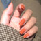HaoTrade 24Pcs Square False Nail Short, Almond French Tip Fake Nails, Press on Nails with Glue Stickers Removable Glue-on Glossy Acrylic Full Cover Nail for Women and Girls